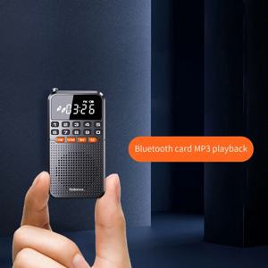우수한 Rolton FM 미니 라디오 수신기 블루투스 스피커 TF 카드 음악 플레이어(LED 손전등 포함)