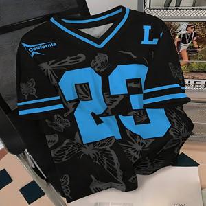 2025 여름 신상 남성 티셔츠 캐주얼 스포티 통기성 좋은 가벼운 V넥 남성 티셔츠