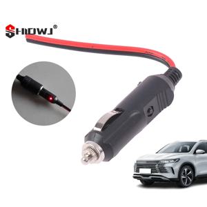 고출력 12V 24V 자동차용 20A 남성용 차량 시가 라이터 LED 소켓 플러그 커넥터 어댑터