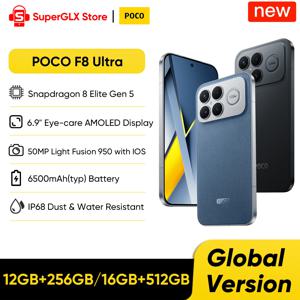 2025년 신형 POCO F8 울트라 글로벌 버전 5G 스마트폰 스냅드래곤 8 엘리트 5세대 6.9인치 AMOLED 디스플레이 50MP 6500mAh 100W 하이퍼차지