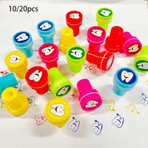 [재미있는 치아 도장 세트] 10/20개 재미있는 치아 도장 세트 |   창의적인 교실 보상 스탬프, 교사 선물, 개학 준비물