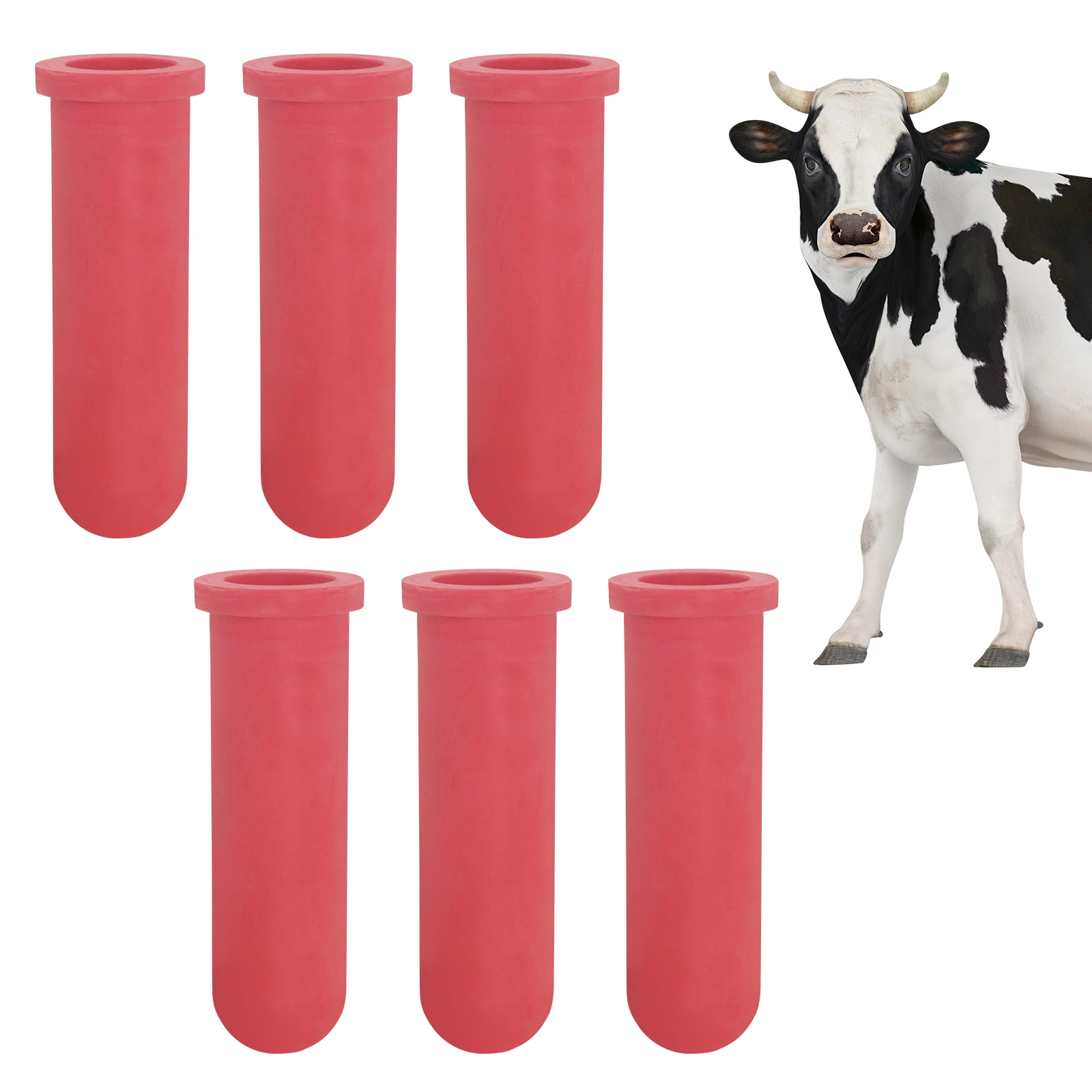 5/10개입 부드러운 고무 송아지 젖꼭지 농장 동물 우유병 젖꼭지 양 송아지 젖병 급이기 용품