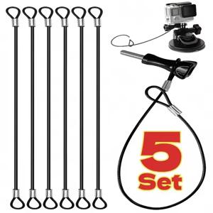 스테인레스 스틸 테더 끈 안전 스트랩 GoPro Insta360 용 스크류 짧은 로프 손목 손 유니버설이있는 스테인레스 스틸 케이블