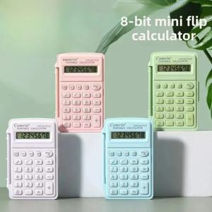 신선한 마카롱 컬러 버전 미니 클램쉘 컴퓨터 휴대용 계산기 스카이 블루
