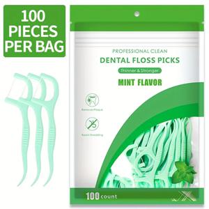 100/200pcs 새로운 전문 깨끗한 Flossepick 초극세 민트 맛 이쑤시개, 안전한 하이 엔드 이쑤시개 스틱