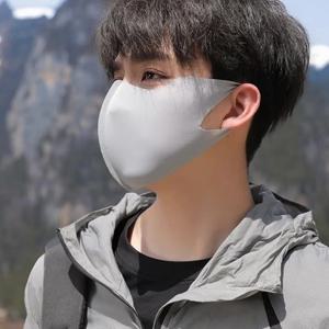 통기성 아이스 실크 페이스 커버 UV 페이스 쉴드 세척 가능 재사용 가능한 자외선 차단 페이스 남성용 야외 자외선 차단 마스크