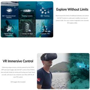 피피쉬 V-EVO 다이빙 수중 로봇 드론 4K UHD 카메라 360도 회전 100m 케이블 잠수함 RC 어탐기 수중 로봇
