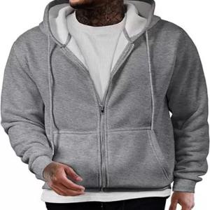 남성용 긴 소매 지퍼 후드티 가을 겨울 패션 캐주얼 루즈핏 스웨트셔츠 스포츠웨어 남성 의류