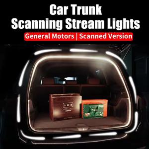 LED 트렁크 조명 다이내믹 플로잉 플렉시블 라이트 스트립 온/오프 스캐닝 분위기 램프 방수 자동차 액세서리용