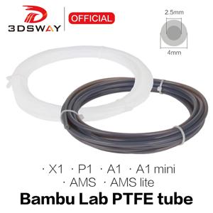 Bambu Lab P1P AMS A1 미니 3D 프린터 PTFE 튜브 테프론토 파이프 보우덴 압출기 1.75mm ID2.5mm OD4mm Bambulab 필라멘트 부품