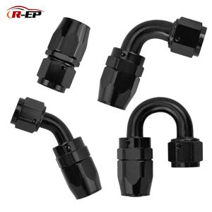 AN4 AN6 AN8 AN10 자동차 오일 쿨러 키트 알루미늄 유니버설 0 °   45 °   90 °   180 °   땋은 오일 연료 가스 호스 회전 호스 피팅 어댑터