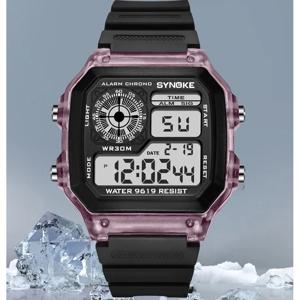 SYNOKE 남성용 방수 전자 손목 시계, 커플 시계, 스포츠 발광 크로노그래프, Relogio Masculino