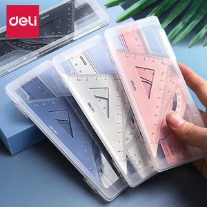 알루미늄 합금 4 피스 눈금자 높은 가치 드로잉 세트 작은 삼각형 기하학 각도기 금속 눈금자 학교 사무용품