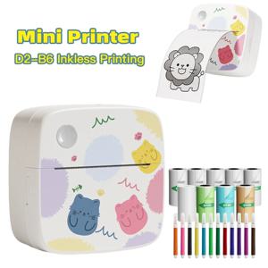 Dolewa D2 라벨 메이커 프린터 휴대용 프린터 만화 고양이 감열지 라벨 스티커 용지 사진 인쇄 오류 인쇄