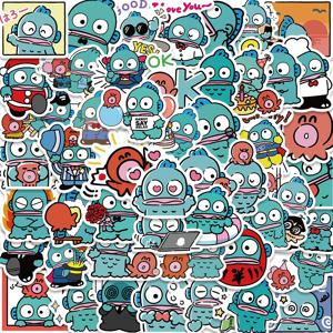 50Pcs 귀여운 추악한 물고기 만화 미적 스티커 데칼 가방 노트북 노트북 전화 편지지 스티커 아이 클래식 장난감