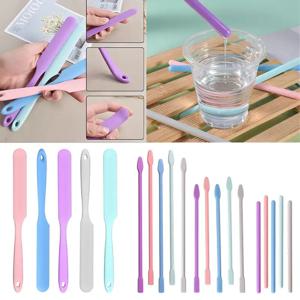 실리콘 교반 브러시 스푼 에폭시 수지 도구 DIY 쥬얼리 만들기 도구 크림 케이크 교반 블레이드 청소하기 쉬운 접착제