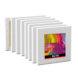 1개 8x10인치 100% 면 아티스트 캔버스 보드 프라이밍된 흰색 스트레치 캔버스 (페인팅, 아크릴 붓칠, 유화용)