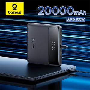 Baseus 100W 보조베터리 20000mAh 용량 PD 노트북 용 고속 충전 배터리 충전기 보조베터리 MacBook iPhone Samsung Xiaomi