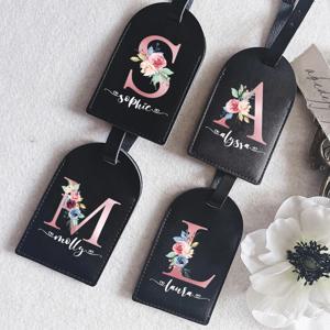 개인화 된 사용자 정의 이름 가죽 수하물 태그 가방 라벨 수하물 태그 여행 Accessorie 그녀를위한 어머니의 날 결혼 선물