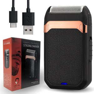 스테인레스 스틸 전기 면도기, USB 충전식 왕복 면도기, 휴대용 남성용 면도기