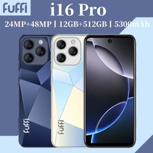 FUFFI 글로벌 비전 I16 프로 스마트폰 5G 안드로이드 5300mAH 12GB RAM 512G ROM 6.56인치 1080x2640HD 24+48MP 4G 네트워크 휴대폰
