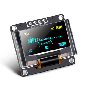 보호 케이스가 포함된 0.96인치 OLED 디스플레이 모듈 128x64 SSD1306 스크린 보드 Arduino 및 Raspberry Pi와 함께 작동(솔더 핀)