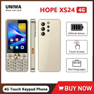 UNIWA HOPE XS24 4G 터치스크린 키패드폰 안드로이드 8.1 듀얼심 쿼드코어 3.5인치 2GB+16GB 2500mAh 휴대폰 와카톡 GPS