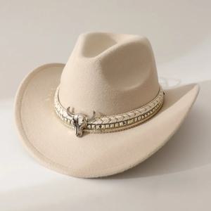 새로운 심장 모양의 카우보이 머리 액세서리 카우보이 모자 펠트 모자 새로운 남성과 여성의 야외 모자 기사 모자