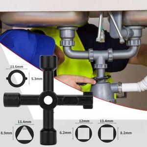다기능 4 가지 방법 범용 삼각형 렌치 키 배관공 키 가스 전기 미터 캐비닛 용 삼각형 블리드 라디에이터