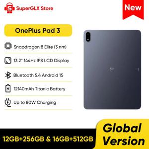 원플러스 패드 3 글로벌 버전 태블릿 스냅드래곤 8 엘리트 13.2인치 144Hz 디스플레이 3.4K 해상도 8 스피커 Wi-Fi 7 안드로이드15