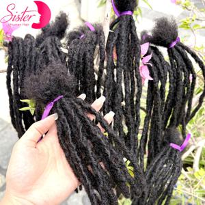 50가닥 천연 6-20인치 레귤러 락 익스텐션 인모 100% 수제 인모 락 드레드락 익스텐션 남녀 어린이용