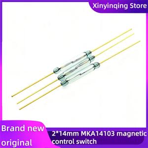 XYQ 2-30개 MKA14103 리드 자기 스위치, 자기 제어 자기 스위치 유리 씰 2X14MM 일반적으로 열림 상태
