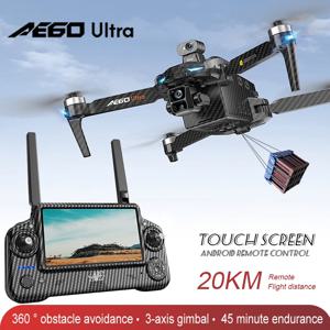 새로운 AE60 프로페셔널 GPS 드론 8K 카메라 3축 짐벌 5G 와이파이 브러시리스 RC 쿼드콥터 스크린 컨트롤 에어드롭 보안 드론