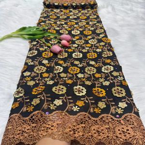 3D 꽃 아플리케와 스톤이 있는 나이지리아 스위스 보일 레이스 원단, 최고급 아프리카 웨딩 드레스 레이스 2026