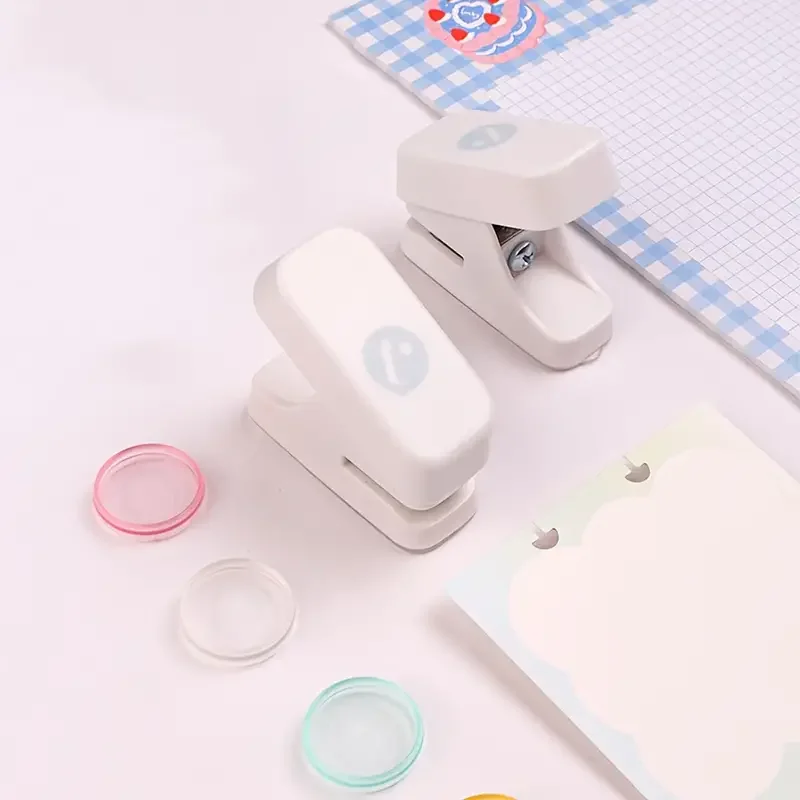KW-트리오 휴대용 버섯 모양 구멍 펀치 루즈리프 펀치 디스크 링 바인딩 커터 T형 종이 펀치 문구류