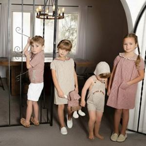 알리코 깅엄 SS26 깅엄 여름 세트 여아 드레스 아기 롬퍼 남아 셔츠 및 바지 유아복