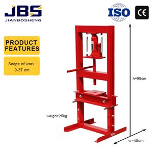 JBS 유압식 샵 프레스 6T H형 유압식 차고/작업장 플로어 프레스, 차고/작업장/워크샵용 프레스 플레이트 포함