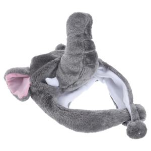 회색 코끼리 만화 모자 어린이를위한 동물 모자 재미 있은 모자 성인 내구성 편안한 코스프레 코스프레 모자 재미