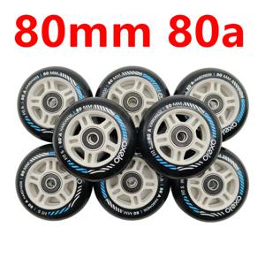 인라인 스케이트 휠 80mm 두께 24mm 경도 80a 8개/세트