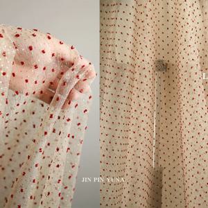 버블 플로킹 도트 오간자 얇은 명주 그물 투명 원사, 여성 의류, 웨딩 드레스, 패션 장식 원단