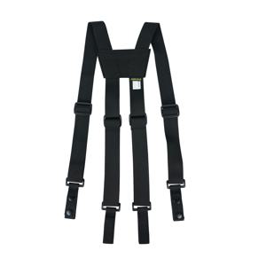 KUNN 전술 멜빵 남성용 경찰 의무 벨트 하네스, 4 루프 부착물이있는 1.5 인치 조정 가능한 도구 벨트 서스펜더, 검정색