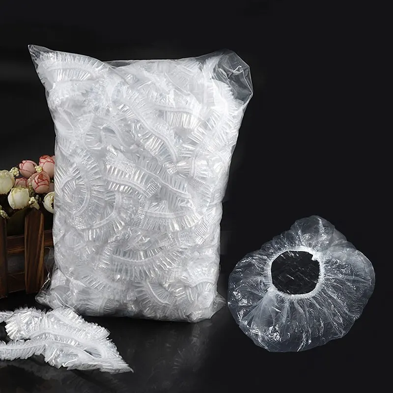 탄성 플라스틱 두꺼운 42cm100pcs 샤워 캡 헤드 세트