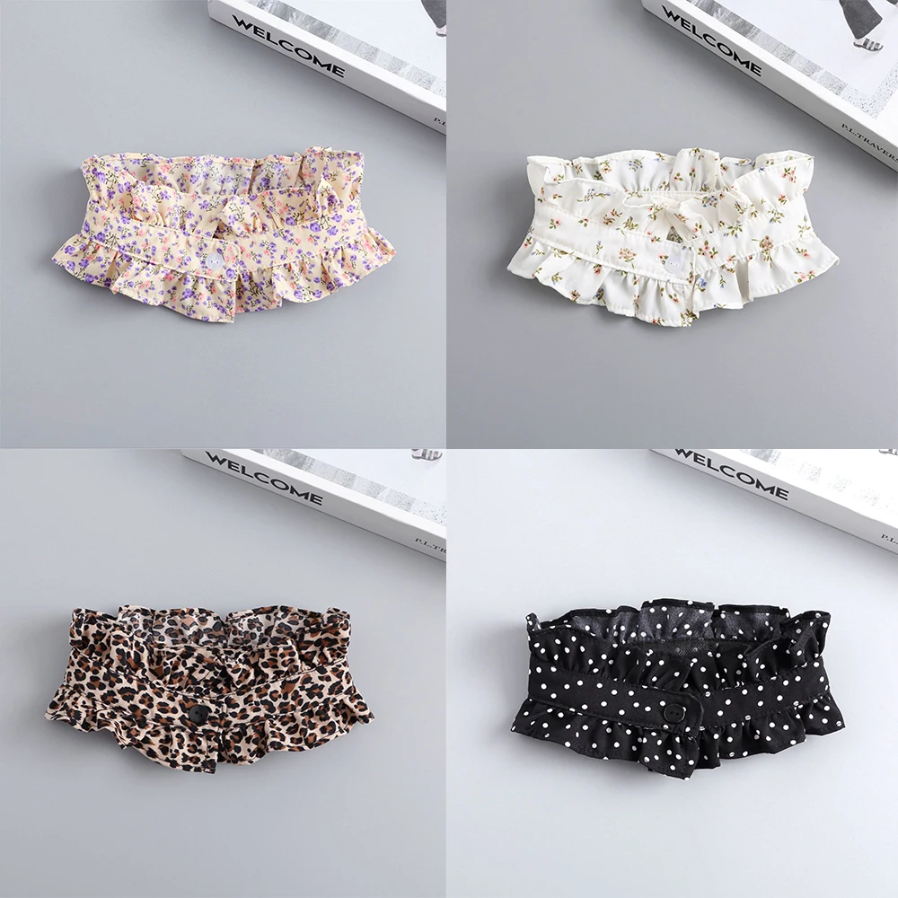 여성을위한 패션 프릴 버튼 가짜 칼라 스탠드 분리형 칼라 가짜 소녀 빈티지 레이스 숙녀 거짓 블라우스 칼라