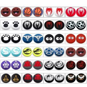 플레이스테이션 5 PS5 PS4/슬림/프로 Xbox 시리즈 S/X 게임패드 조이스틱 썸 그립 캡 커버용 소프트 실리콘 썸스틱 그립 캡 2개