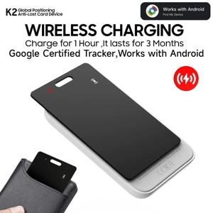 안드로이드 무선 충전 위치 추적 지갑 트래커 카드 방수 GPS 로케이터 구글 파인드 마이 앱과 호환