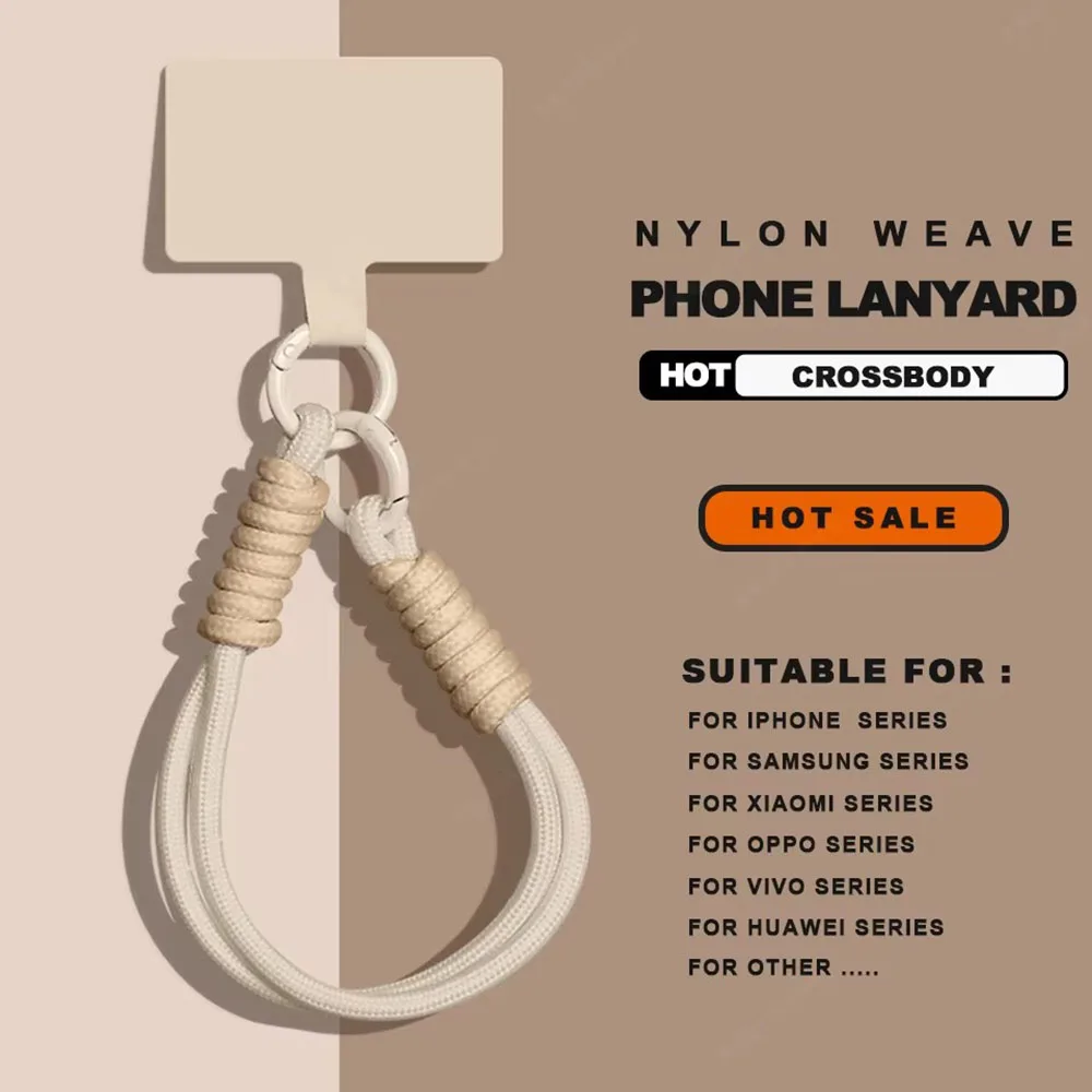 휴대폰 목걸이 펜던트 휴대용 손목밴드 고급 단색 짧은 키체인 가방 체인