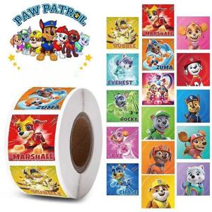 새로운 500PCS Paw Patrol 어린이 만화 스티커 귀여운 어린이 문구 용품 학교 교사 용품 보상 스티커 선물