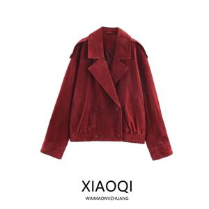 2025년 겨울 여성 패션 다용도 인조 가죽 재킷 코트 버클 스트랩 신상품 숏 아우터 여성 스타일