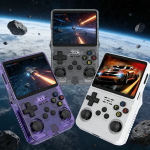 휴대용 R36S 핸드헬드 게임 플레이어 3.5인치 IPS 디스플레이 128GB 리눅스 시스템 사전 설치된 레트로 게임 포켓 콘솔