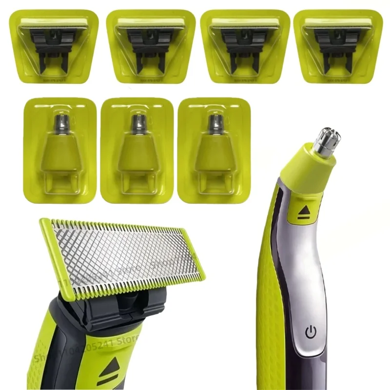 1-10개입 저마찰 면도날 헤어 트리머 블레이드 헤드 쉐이버 블레이드 노렐코 원블레이드용 면도기 클리퍼